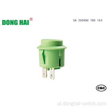 Zielony przełącznik przyciskowy 6A 10A